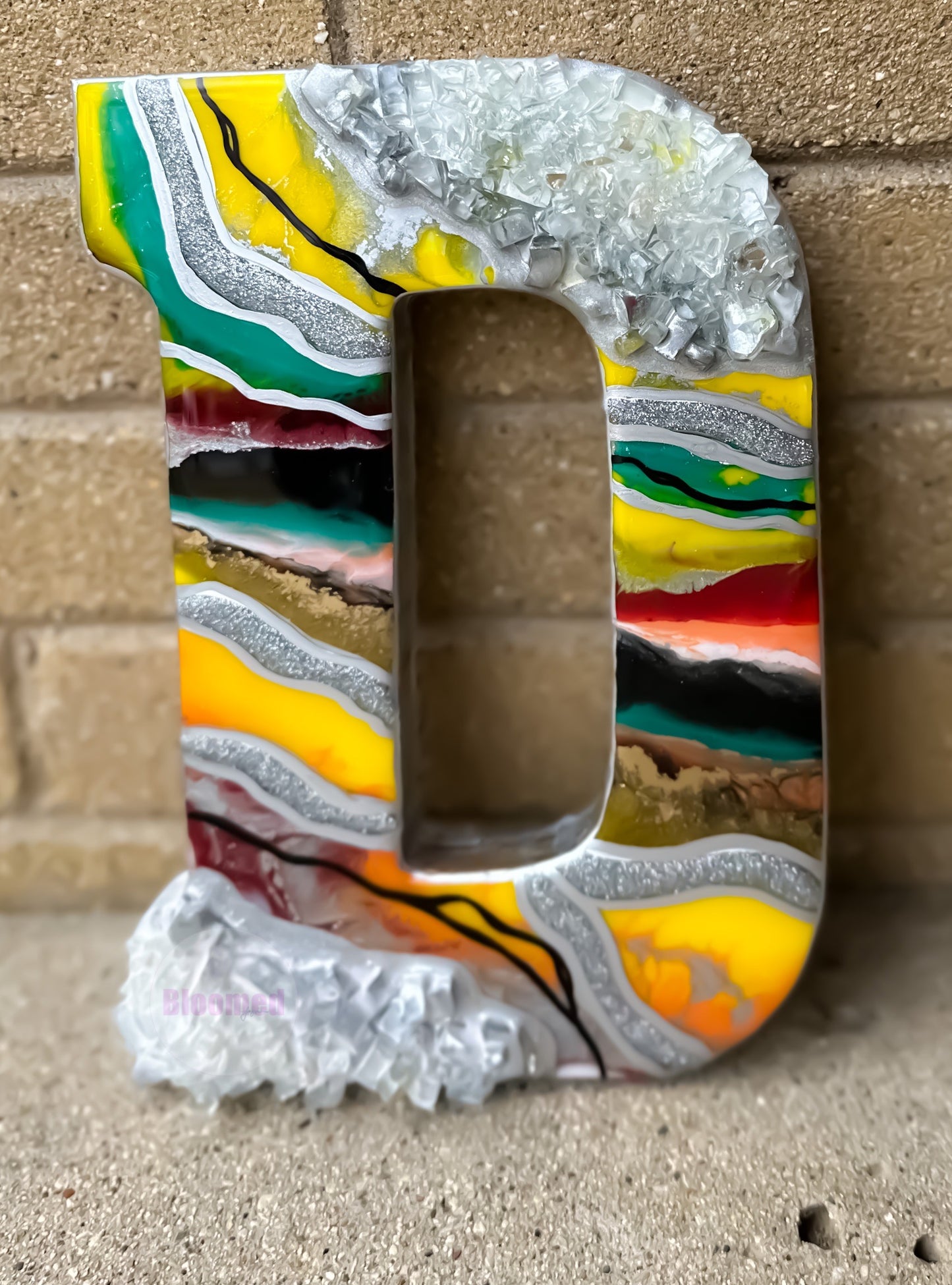 Custom Resin Geode Letter