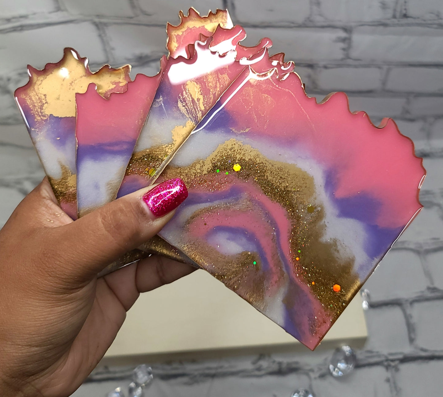 Custom Resin Coaster Set