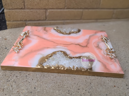 Heavenly Coral Pink Tray