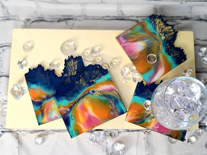 Custom Resin Coaster Set