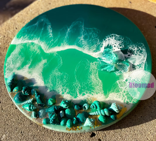 Seafoam Surf Lazy Susan Tray