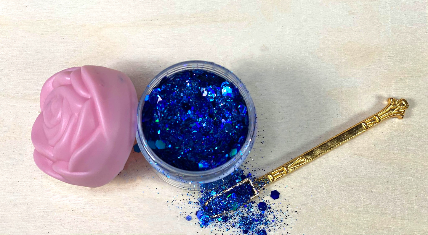 Forget Me Not Blue Chunky Glitter