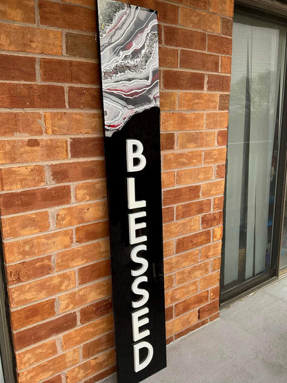 Custom Resin Geode Welcome Sign